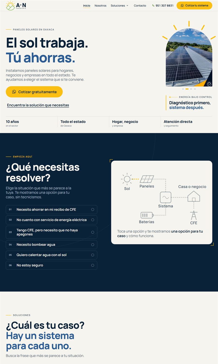 Sitio de A&N Ingeniería hecho por Sin Jaula