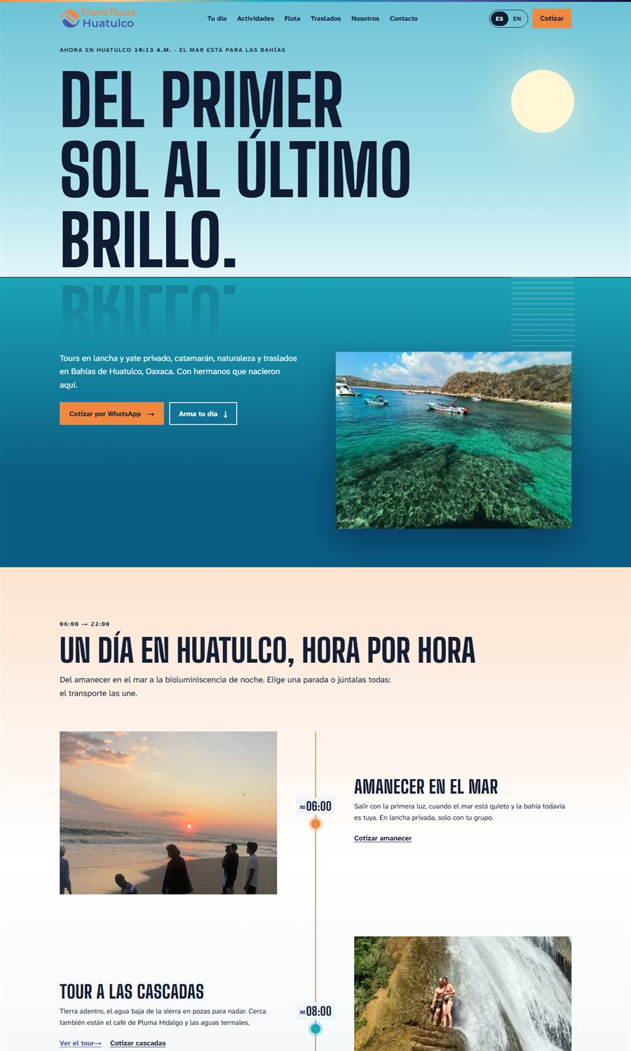 Sitio de TransTours Huatulco hecho por Sin Jaula